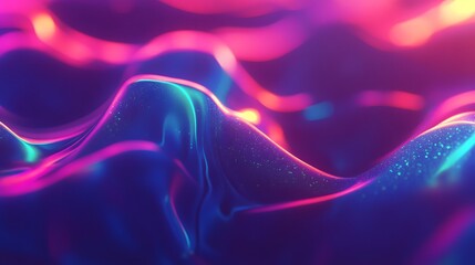 Obraz premium Abstract, vibrant design with fluid, glowing shapes.