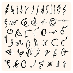 Collection of Hand-Drawn Arrow Doodles