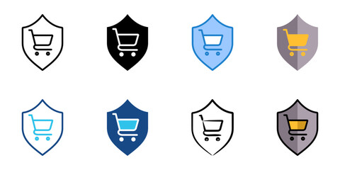 secure icon set multiple style collection 
