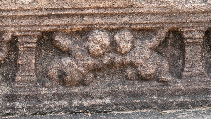 Ancient City ruins Decoration Stone Carving in Polonnaruwa
