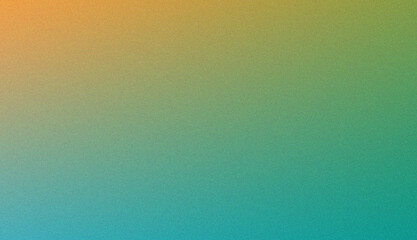 Subtle gradient of warm orange fading into cool green and then vibrant teal blue with a textured speckled overlay creating a modern abstract background