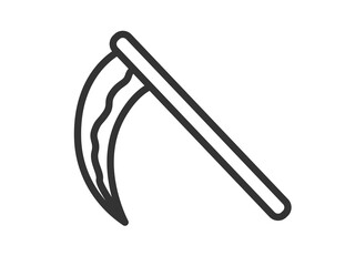 Fototapeta premium 鎌のアイコン（線画）のイラスト