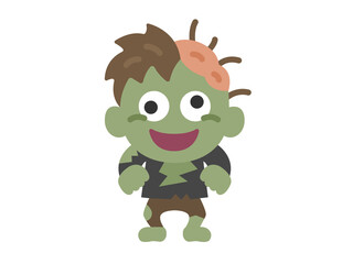 ゾンビのキャラクターのアイコンのイラスト