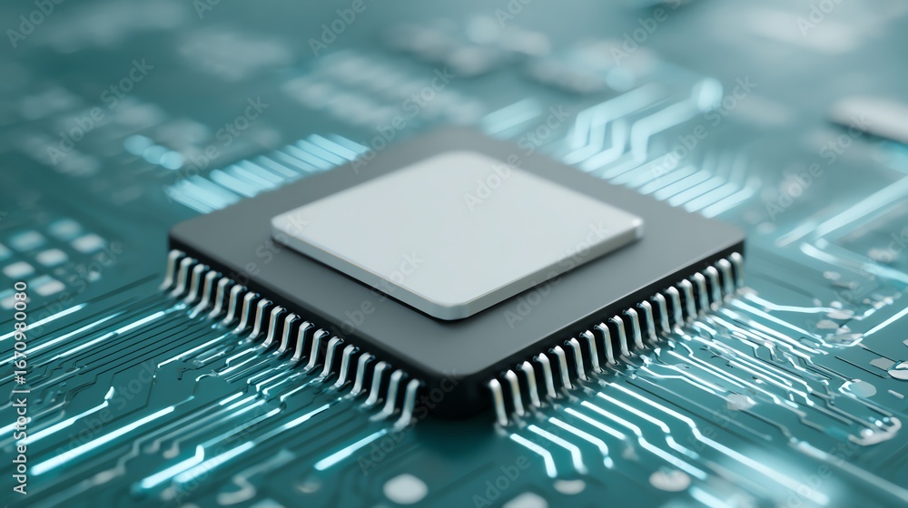 Aufkleber a detailed close-up showcases a central processing unit, highlighting its intricate design and the c