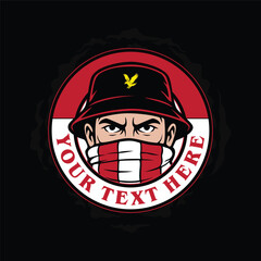sticker ultras hooligan hooltras logo vector design