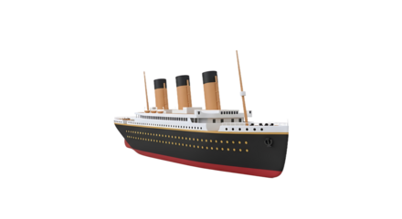 Detailed 3D Render of the Titanic Ship.