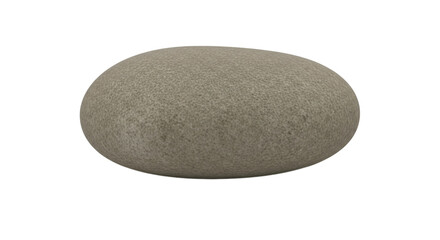 Closeup of a smooth round pebble isolated against a black background