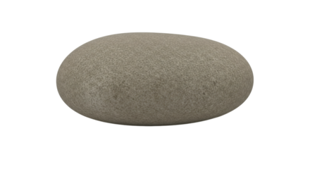 Closeup of a smooth round pebble isolated against a black background