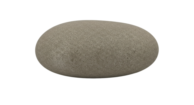 Closeup of a smooth round pebble isolated against a black background - Powered by Adobe