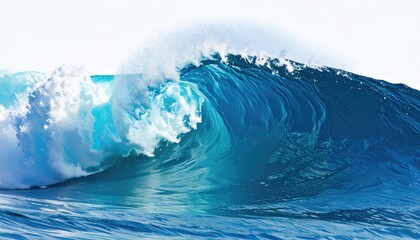 Majestic ocean wave crashing powerfully against the sea.