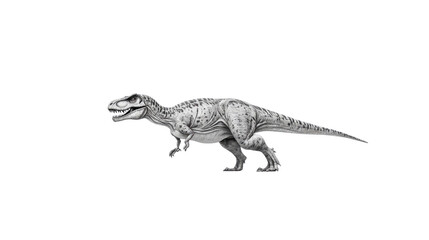 Naklejka premium tyrannosaurus rex dinosaur on white background