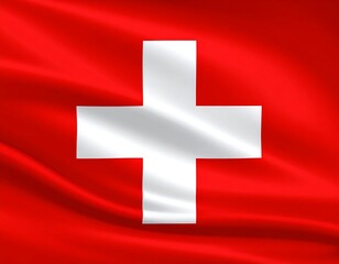 Obraz premium Waving Swiss flag