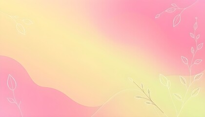 분홍초록혼합색상식물배경디자인