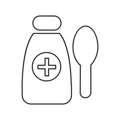 Medicine Bottle and Spoon
