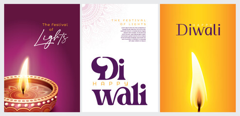 Happy Diwali festival with oil lamp, Rangoli decoration with Diya, Diwali holiday Background with rangoli, Diwali celebration greeting card,vector.