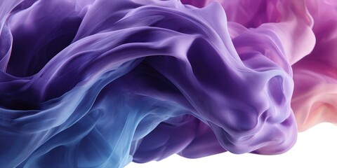 Obraz premium Swirling pastel hues create a flowing, abstract form against a white background
