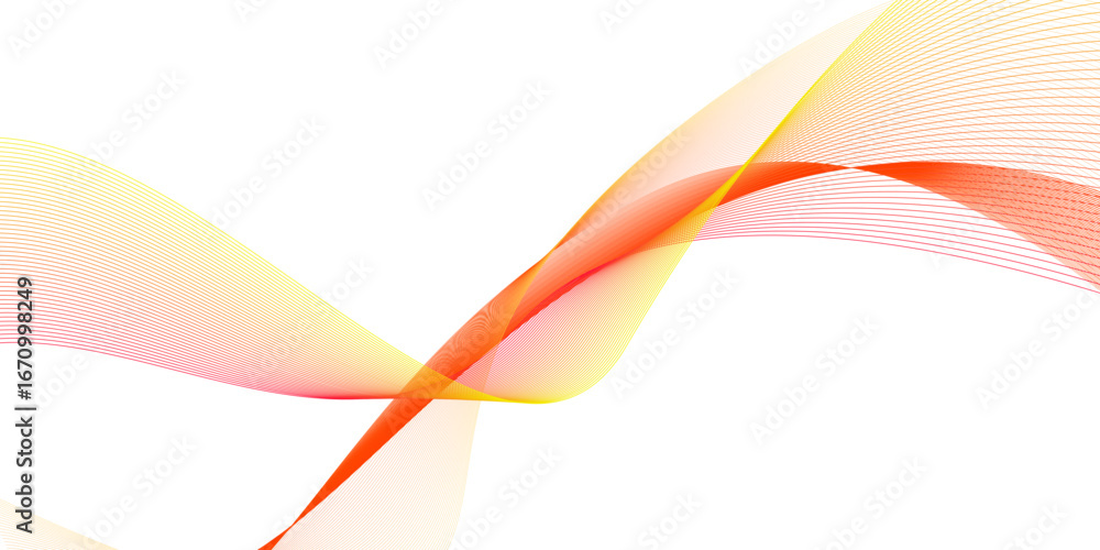 Poster abstract modern dynamic stylish red and yellow decorative pattern wave banner background vector