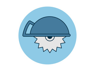 Circular saw icon. Tool construction vector icon. Flat illustration concept.