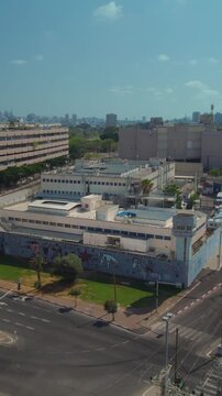 Tel Aviv Abu Kabir Detention Center of the Prison Service, a detention center that has been operating since the 1950s - Vertical video
