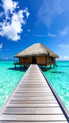 Tropical overwater bungalow