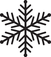 Obraz premium Minimal Snowflake Shape Vector Illustration