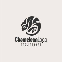Obraz premium Elegant Black White Chameleon Identity