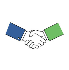 Handshake Partnership Deal: Business Collaboration Between Two Companies