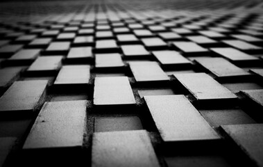 black and white bricks