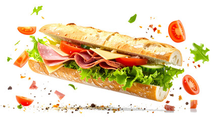 Delicious gourmet sandwich with fresh ingredients, perfect for lunch or a quick meal