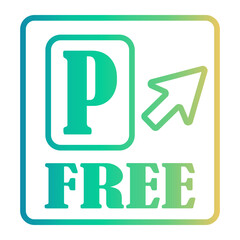 parking Line Gradient Icon
