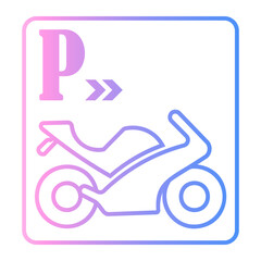 parking Line Gradient Icon