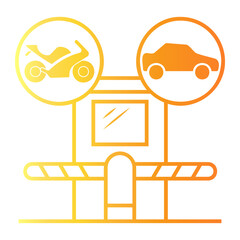 parking Line Gradient Icon