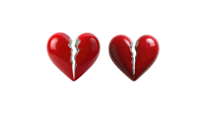 Broken Heart on transparent background png