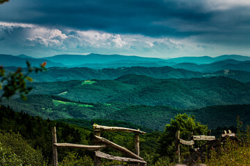 mountain landscape with clouds