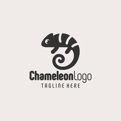Classic Chameleon Crest Black White