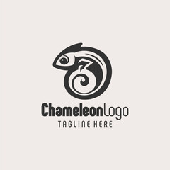 Obraz premium Timeless Chameleon Symbol Black White