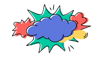 Colorful Comic Book Style Explosions burst bang © MD MOGAMMEL HAQUE 