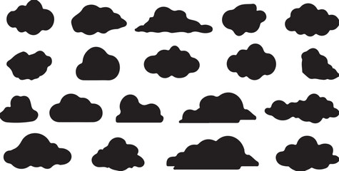 cloud, clouds, silhouette, shape, sky, weather, abstract, design, element, graphic, illustration, isolated, pattern, simple, symbol, template, vector, white background, fluffy, cumulus, overcast, atmo