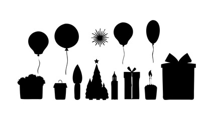 Minimalist black silhouette of a single candle flame fire light