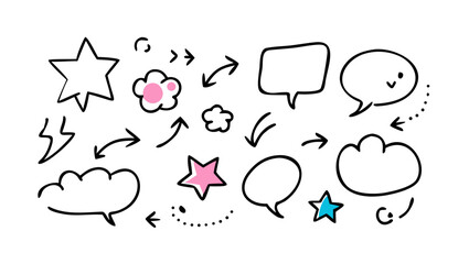 Pink and blue stars and circles playful