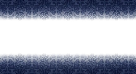 Elegant damask pattern border with blank space for customization