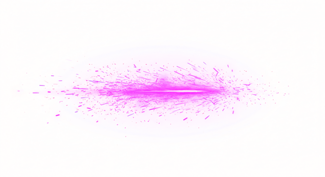 Abstract Pink Spark Bursting From a Central Bright Line.