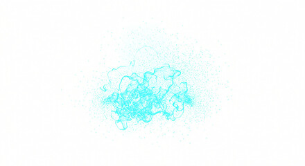 Obraz premium Abstract Cyan Energy Burst with Fine Particle Dispersion.