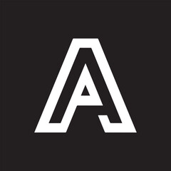 Bold Geometric Letter A Logo Design Striking Monochrome Typography Alphabet Visual Identity