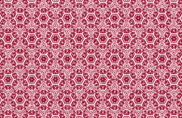 Intricate Maroon and White Geometric Pattern A Detailed View of a Repeating Hexagonal Starburst Motif, Showcasing Artistic Design