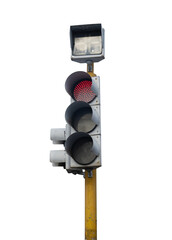 race red traffic light isolated