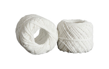 white two ball of string isolated