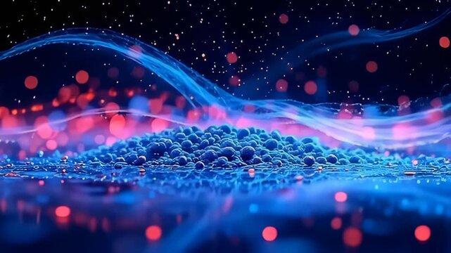 inwards angstrom lively burst of color, the handbill particle compose of glow molecule bunch twist rapidly, will butt airy paths that dethaw into aesthetic patterns, contrast visually with