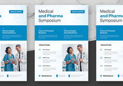 Blue And Black Medical Flyer