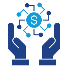Fintech Service Dual Tone Icon Element For Design